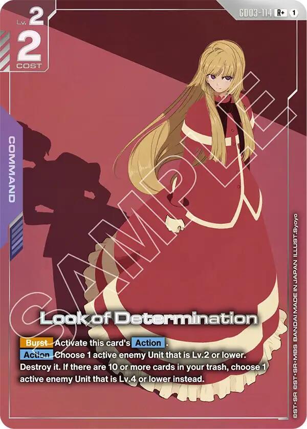 Look of Determination GD03-114 R+ Gundam card
