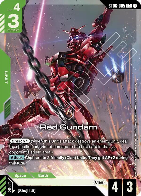 Red Gundam ST06-005 LR Gundam card