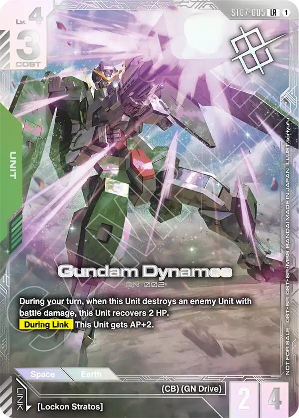 Gundam Dynames (LR) ST07-005 LR Gundam card