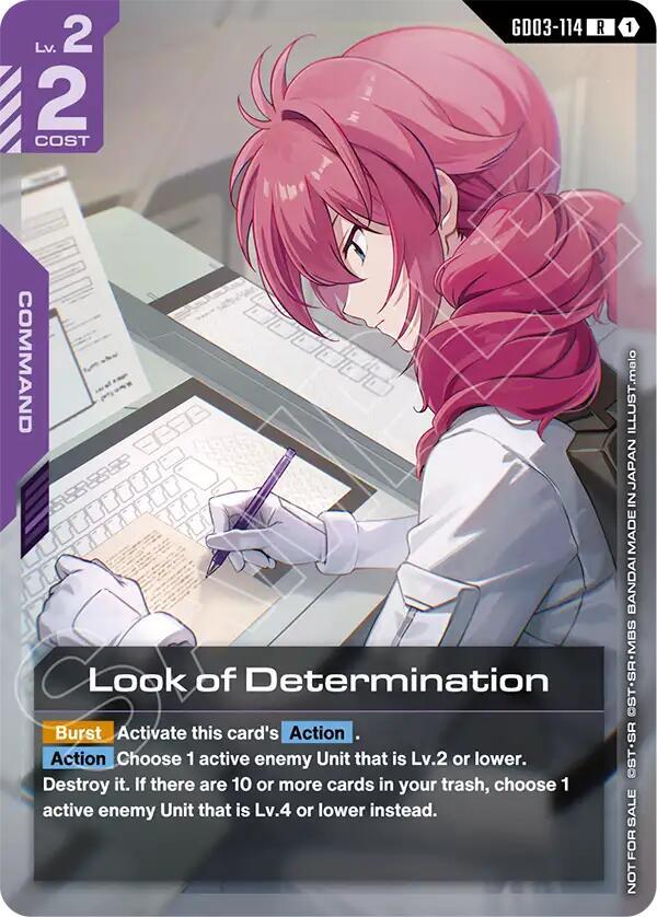 Look of Determination GD03-114 R Gundam card