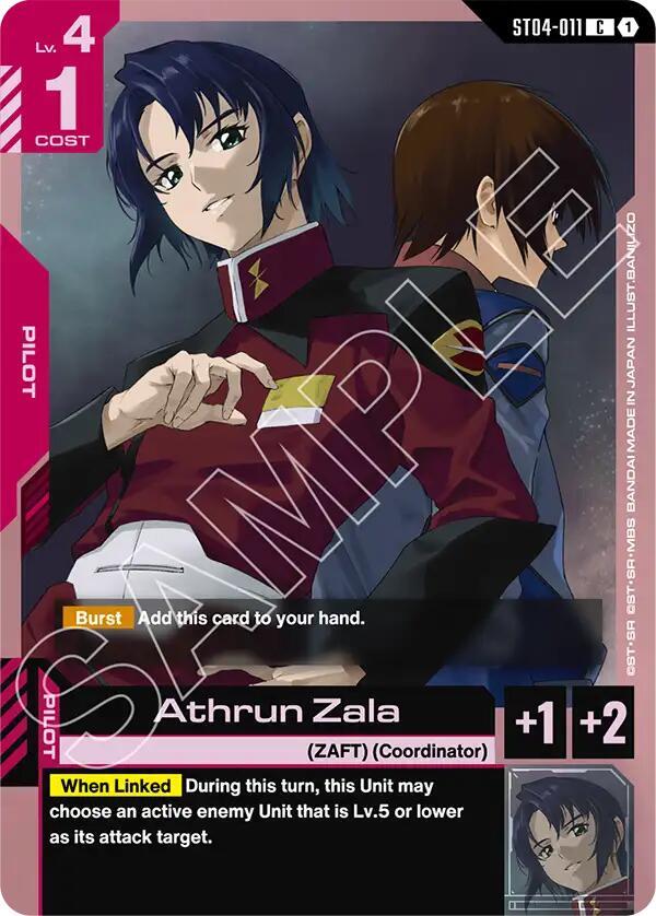 Athrun Zala ST04-011 C Gundam card