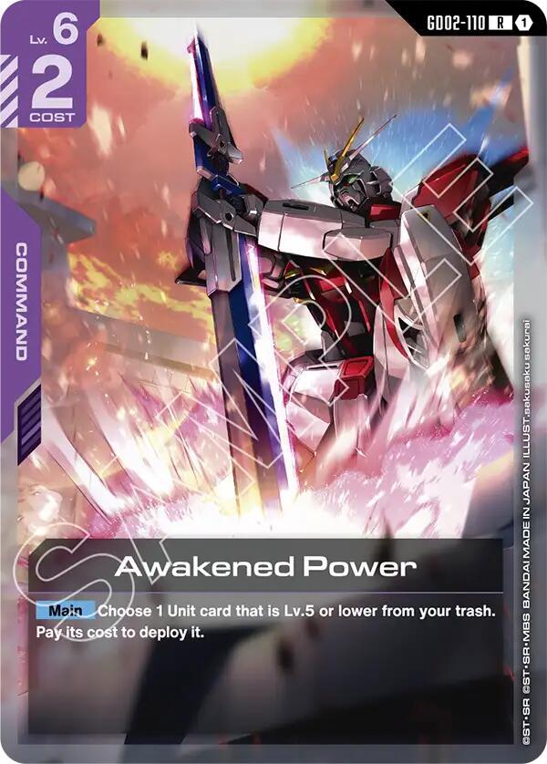 Awakened Power GD02-110 R Gundam card