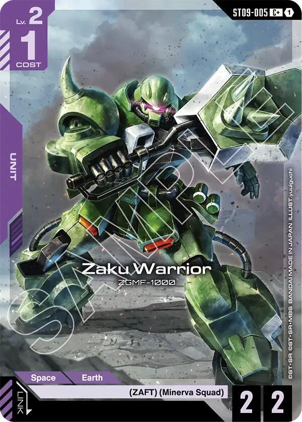 Zaku Warrior ST09-005 C+ Gundam card