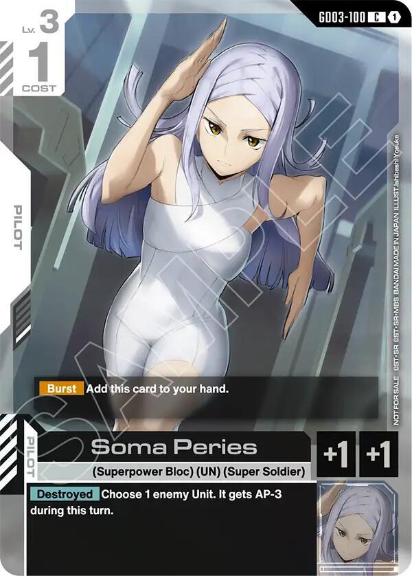 Soma Peries GD03-100 C Gundam card