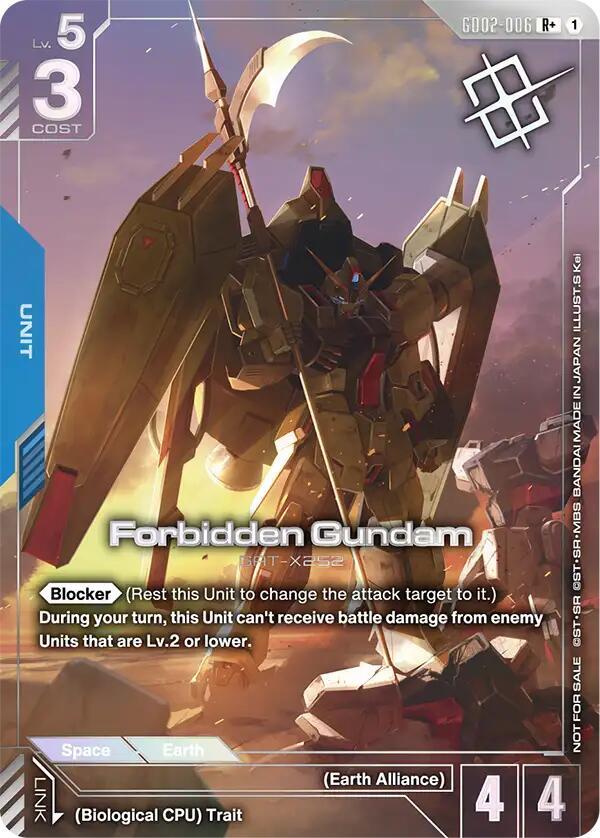Forbidden Gundam GD02-006 R+ Gundam card