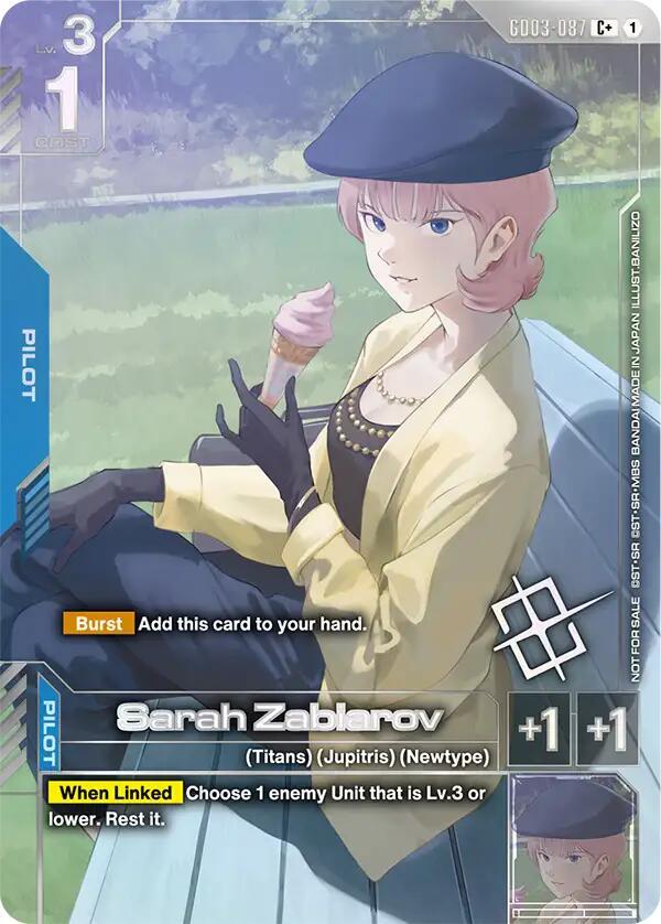 Sarah Zabiarov GD03-087 C+ Gundam card