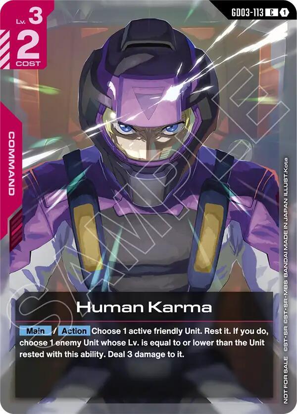 Human Karma GD03-113 C Gundam card