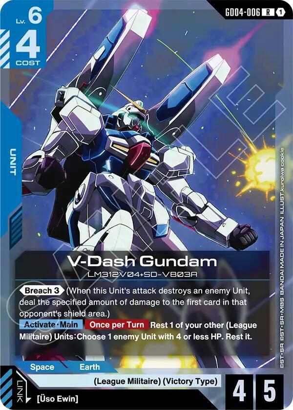 V-Dash Gundam GD04-006 Gundam card