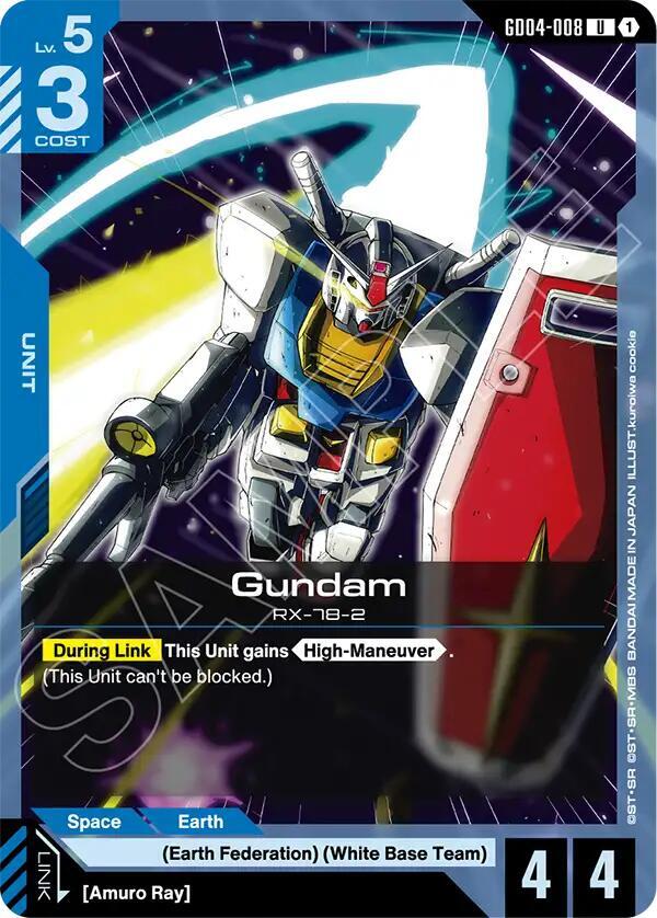 Gundam GD04-008 Gundam card