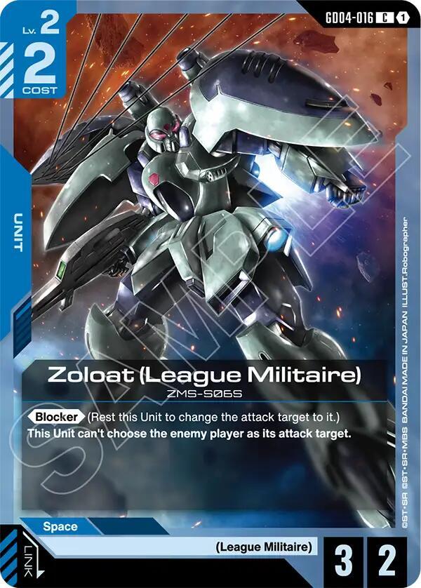Zoloat (League Militaire) GD04-016 Gundam card