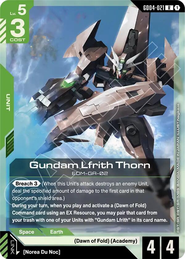 Gundam Lfrith Thorn GD04-021 Gundam card