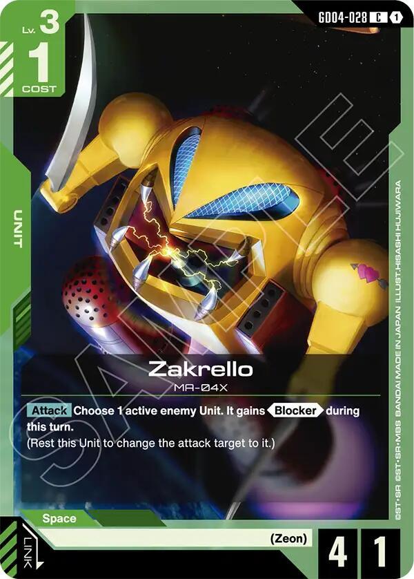 Zakrello GD04-028 Gundam card