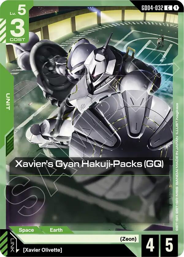 Xavier's Gyan Hakuji-Packs (GQ) GD04-032 Gundam card