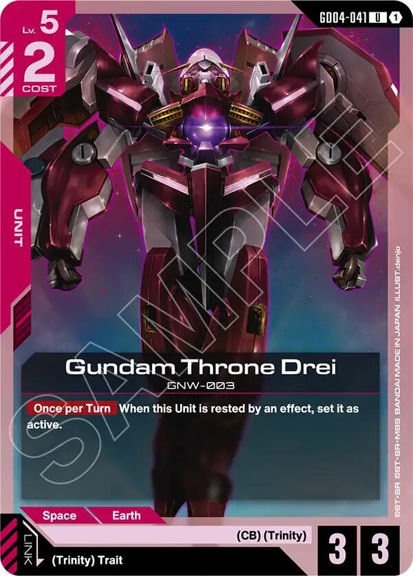 Gundam Throne Drei GD04-041 Gundam card
