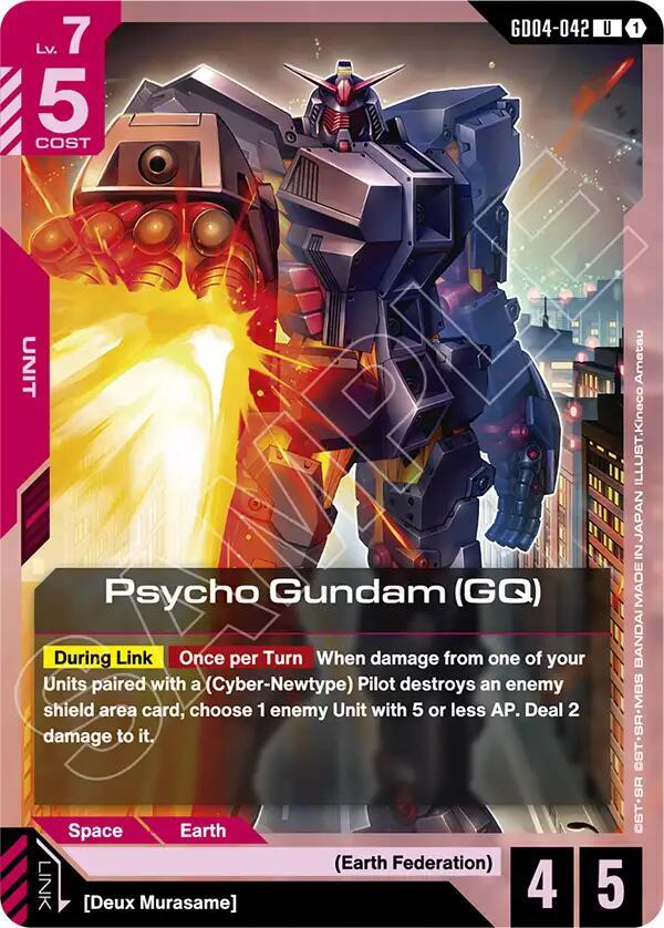 Psycho Gundam (GQ) GD04-042 Gundam card