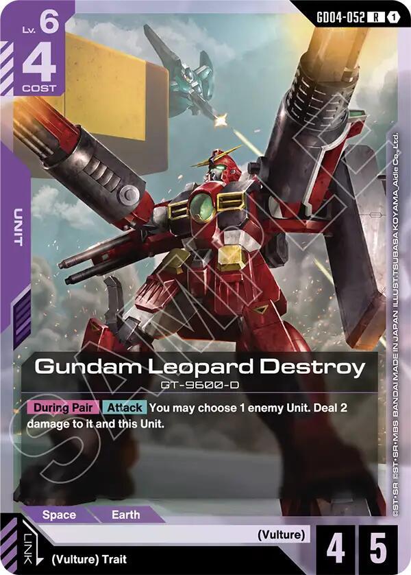 Gundam Leopard Destroy GD04-052 Gundam card