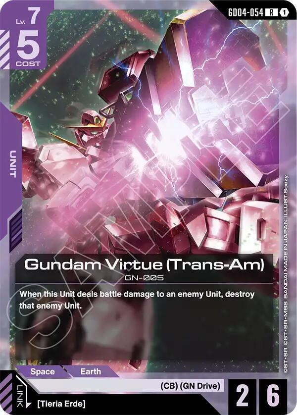 Gundam Virtue (Trans-Am) GD04-054 Gundam card