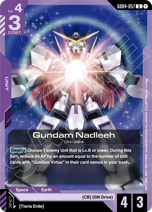 Gundam Nadleeh GD04-057 Gundam card