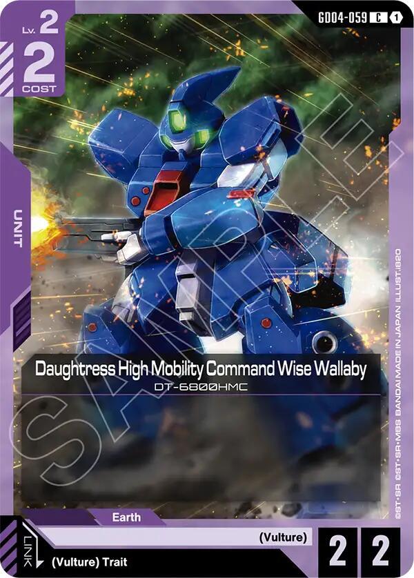 Daughtress High Mobility Command Wise Wallaby GD04-059 Gundam card