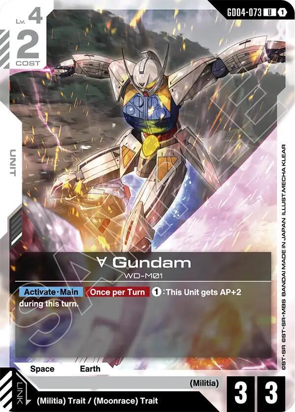 Turn A Gundam GD04-073 Gundam card
