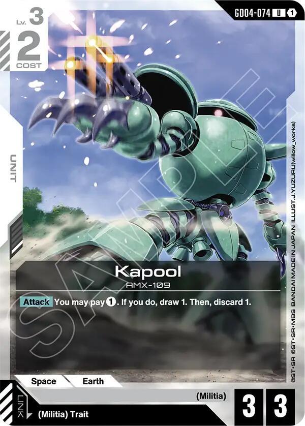 Kapool GD04-074 Gundam card