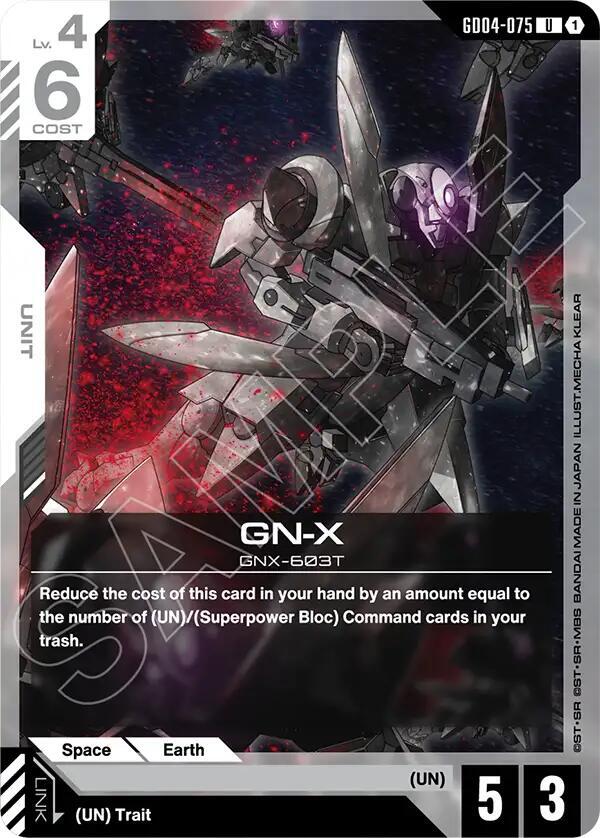 GN-X GD04-075 Gundam card