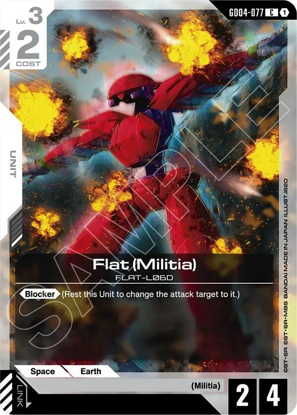 Flat (Militia) GD04-077 Gundam card