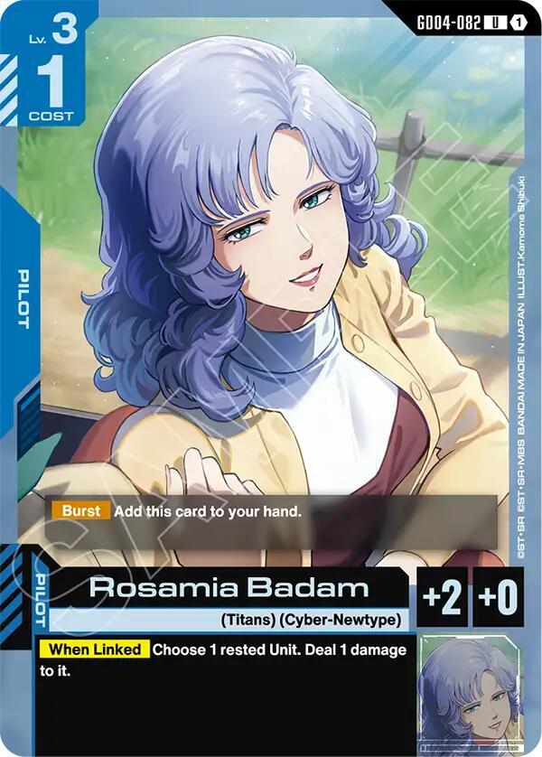 Rosamia Badam GD04-082 Gundam card