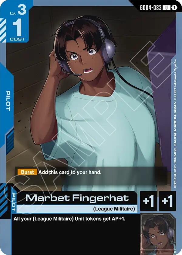 Marbet Fingerhat GD04-083 Gundam card