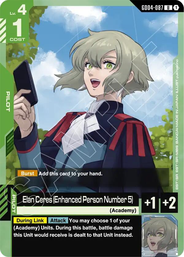 Elan Ceres (Enhanced Person Number 5) GD04-087 Gundam card