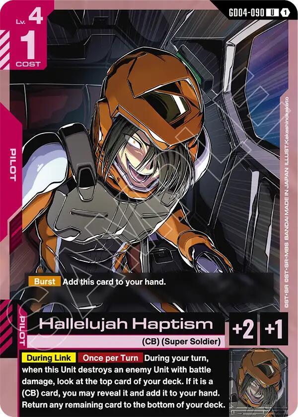 Hallelujah Haptism GD04-090 Gundam card