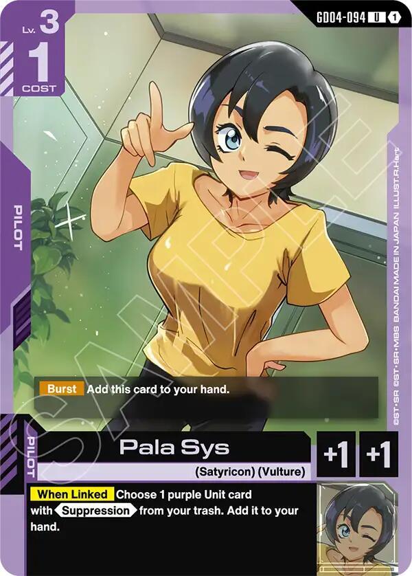 Pala Sys GD04-094 Gundam card