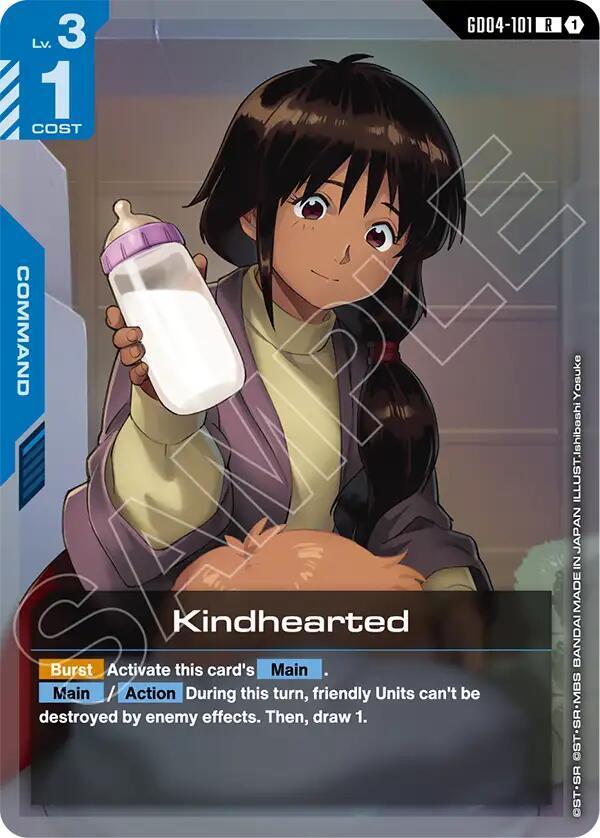 Kindhearted GD04-101 Gundam card