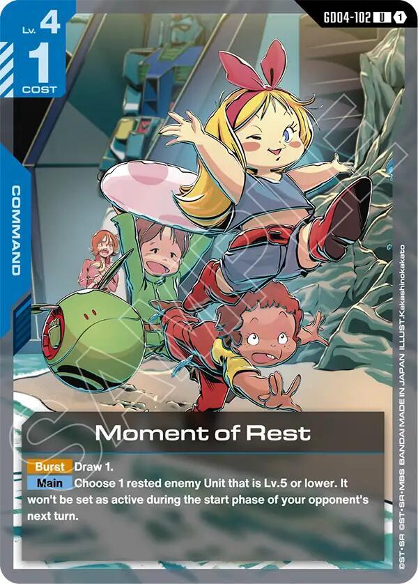 Moment of Rest GD04-102 Gundam card