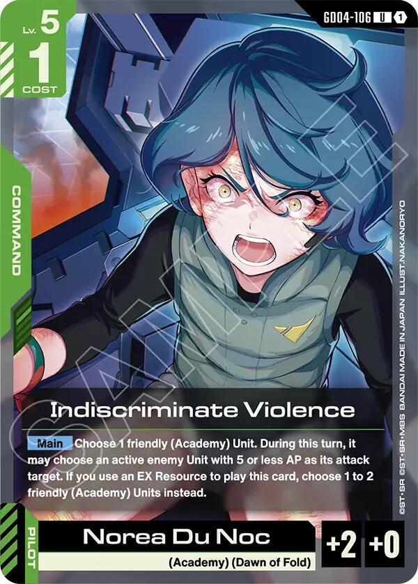 Indiscriminate Violence GD04-106 Gundam card