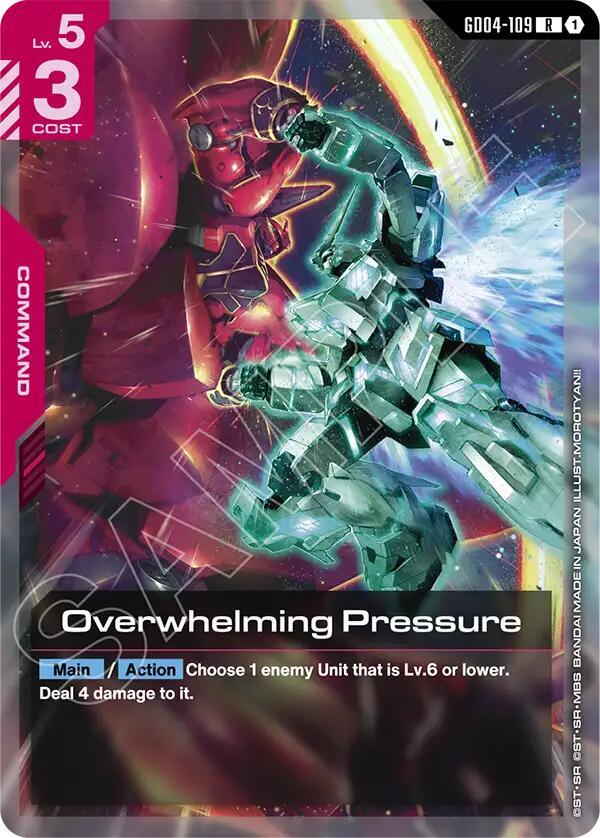 Overwhelming Pressure GD04-109 Gundam card