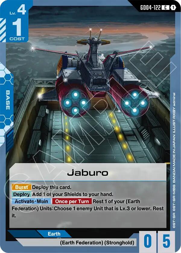 Jaburo GD04-122 Gundam card