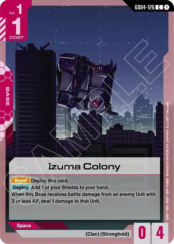 Izuma Colony GD04-126 Gundam card