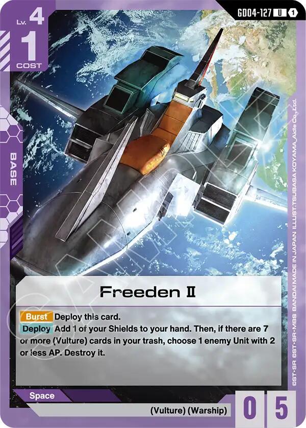 Freeden II GD04-127 Gundam card