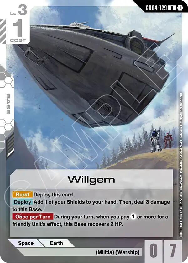 Willgem GD04-129 Gundam card