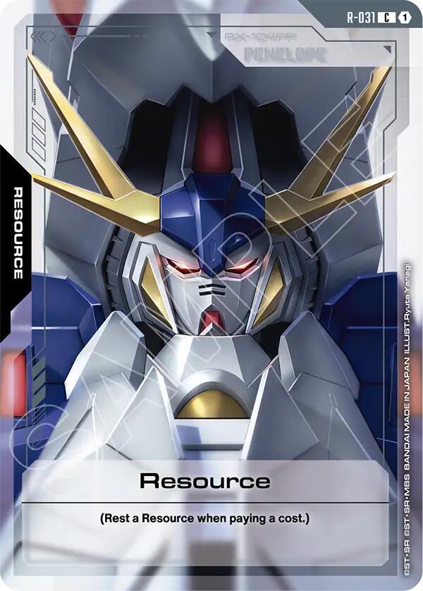 Resource R-031 Gundam card