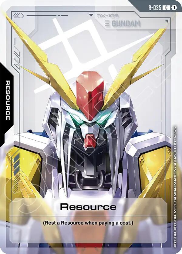 Resource R-035 Gundam card