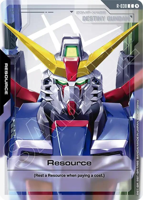 Resource R-038 Gundam card
