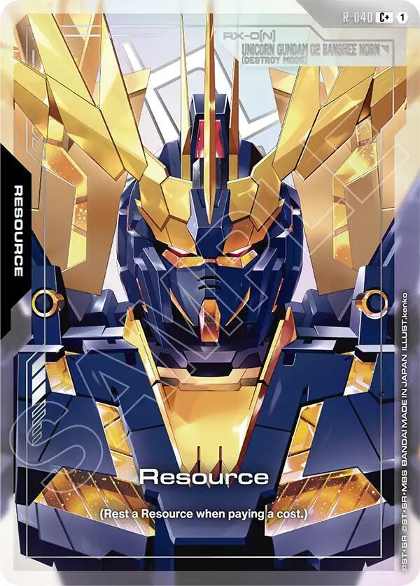Resource R-040 C+ Gundam card
