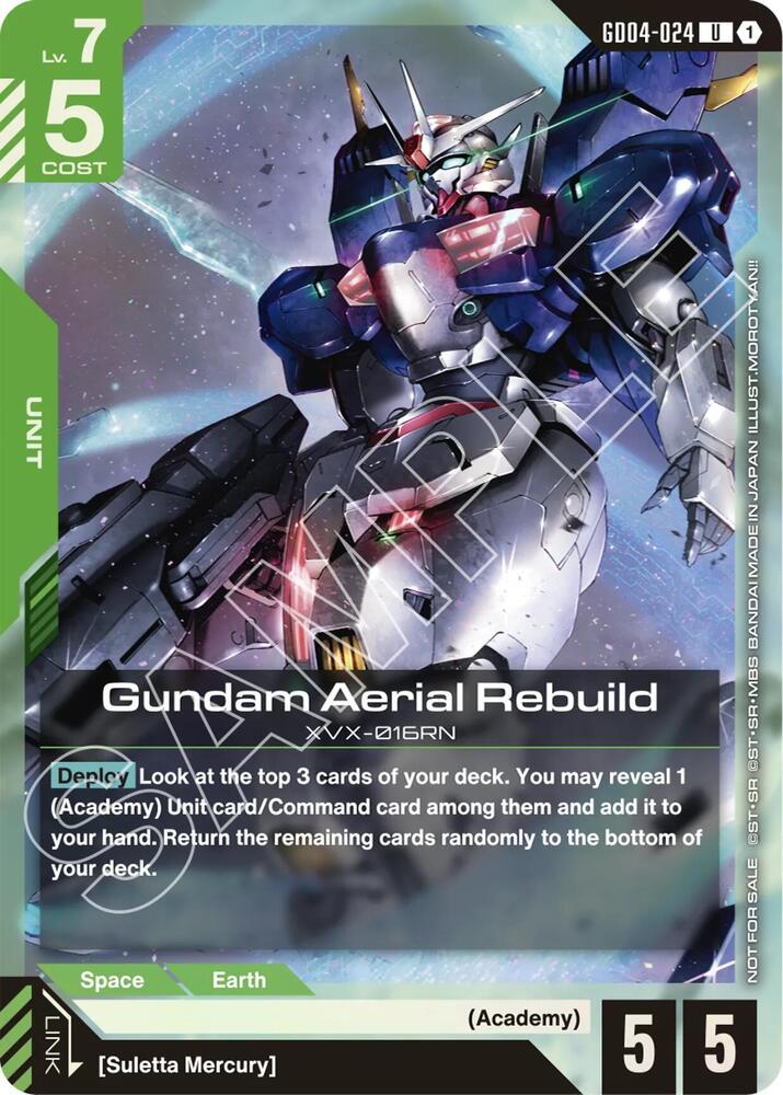 Gundam Aerial Rebuild GD04-024 U Gundam card