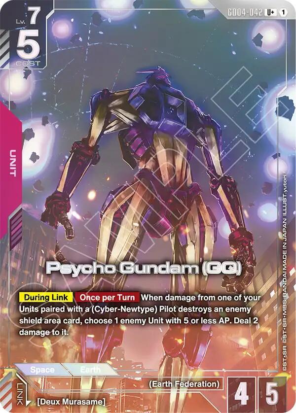 Psycho Gundam (GQ) GD04-042 U+ Gundam card
