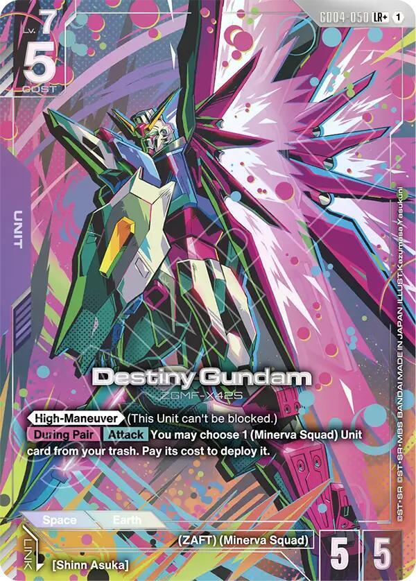Destiny Gundam GD04-050 LR+ Gundam card