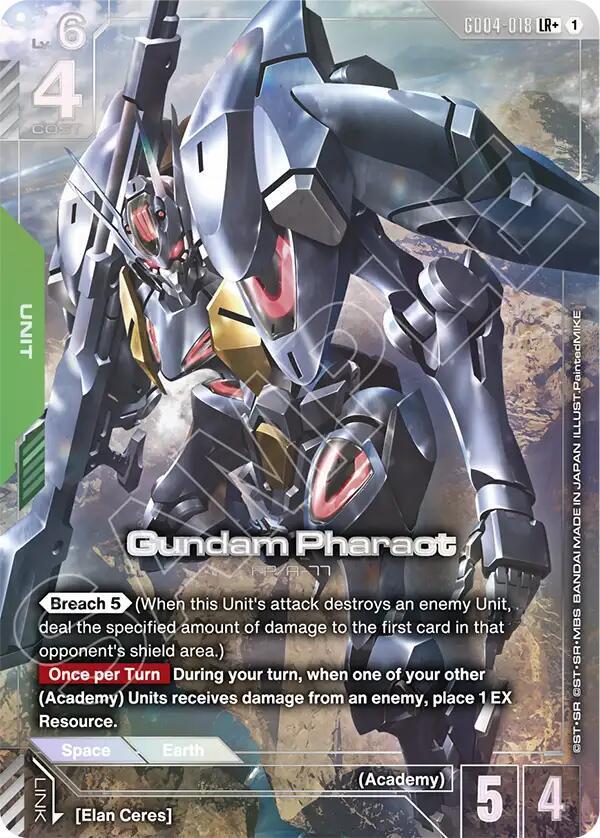 Gundam Pharact GD04-018 LR+ Gundam card