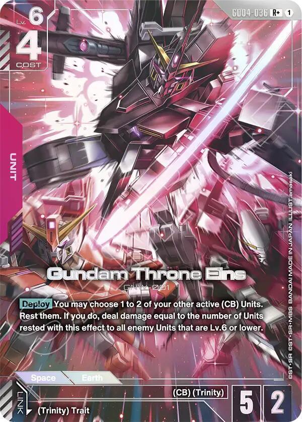 Gundam Throne Eins GD04-036 R+ Gundam card