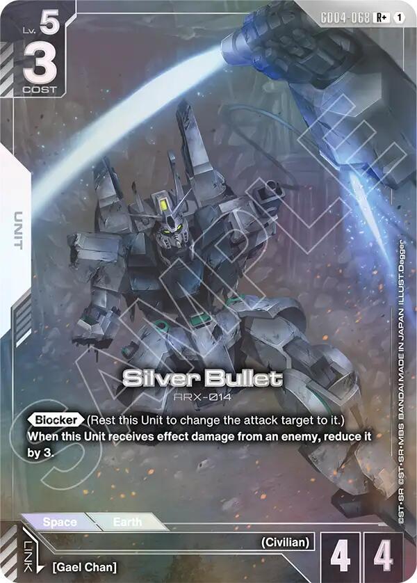 Silver Bullet GD04-068 R+ Gundam card